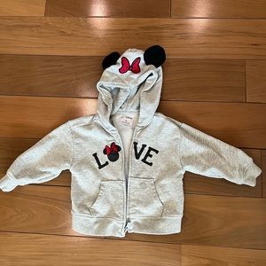 Toddler Girl Gap Minnie Mouse Zip-Up Hoodie - Sz 2T